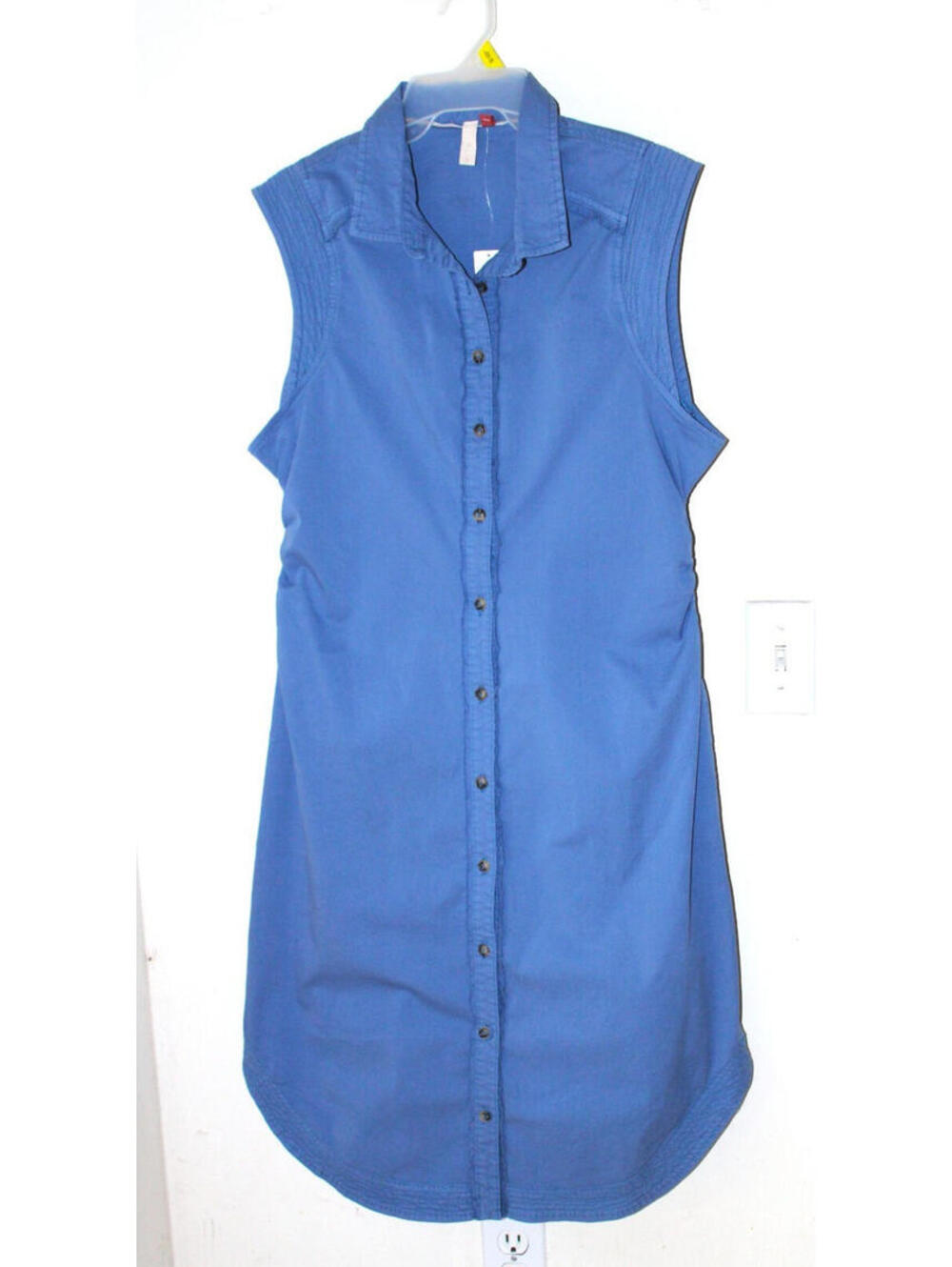 Anthropologie Pilcro Blue Denim Collared Shirt Dress Womens Size 14